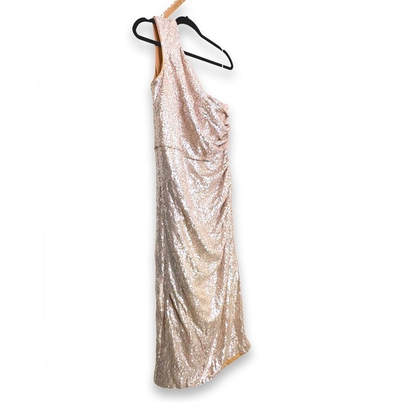[ DRESS THE POPULATION ] Martine One Shoulder Sequin  Cocktail Dress : XXL : NWT - Picture 7 of 14